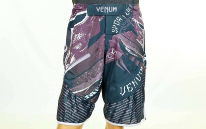 Шорты для смешанных единоборств ММА VENUM GLADIATOR CO-5803 (PL, р-р M-XL, черный-белый)